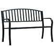 VIDAXL - vidaXL Banc de jardin 125 cm Noir Acier - vignette