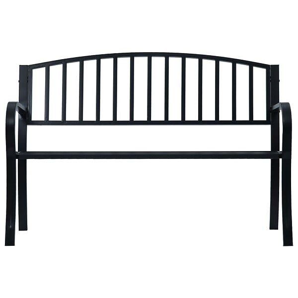 VIDAXL - vidaXL Banc de jardin 125 cm Noir Acier - large