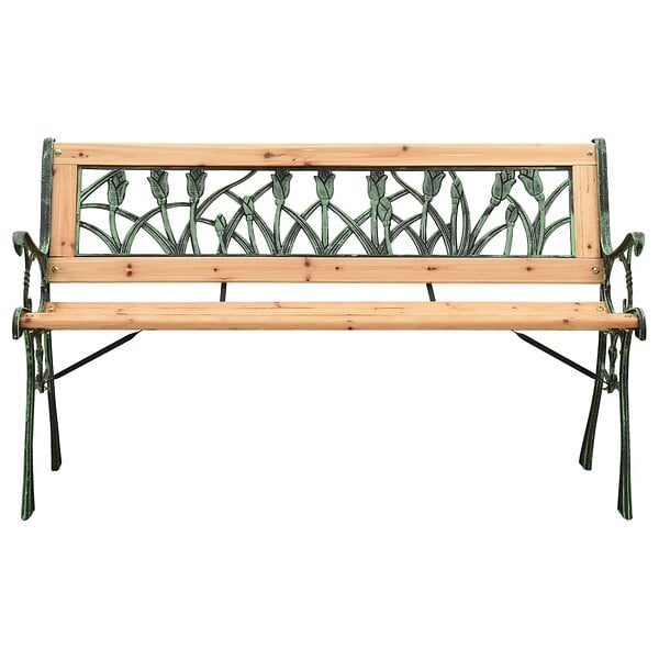 VIDAXL - vidaXL Banc de jardin 122 cm fonte et bois de sapin massif - large