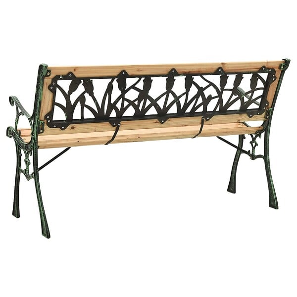 VIDAXL - vidaXL Banc de jardin 122 cm fonte et bois de sapin massif - large