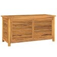 VIDAXL - vidaXL Boîte de rangement jardin et sac 114x50x58 cm bois massif teck - vignette