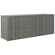 VIDAXL - vidaXL Armoire de rangement jardin Gris 198x55,5x80 cm Résine tressée - vignette
