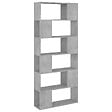 VIDAXL - vidaXL Bibliothèque/Séparateur de pièce Gris béton Bois d'ingénierie - vignette