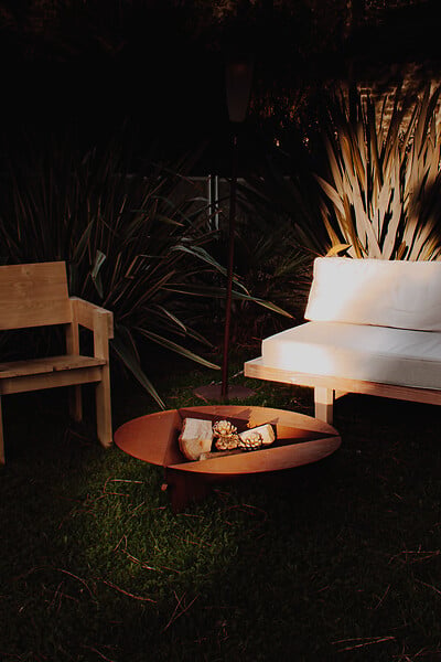 OYAT - Brasero Bonne Anse 80 - Acier Corten - 80 cm - large