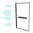 AURLANE - Pare baignoire Rabattable 80x140 cm en Verre Trempé - Porte-Serviette et Etagère Noir Mat - vignette