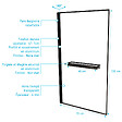 AURLANE - Pare baignoire Rabattable 75x130 cm en Verre Trempé - Porte-Serviette et Etagère Noir Mat - vignette