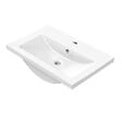 AICA SANITAIRE - AICA Lavabo blanc 51x39.5x18 cm, Lavabo rectangulaire en marbre artificiel - vignette