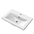 AICA SANITAIRE - AICA Lavabo blanc 61x40x16 cm, Lavabo rectangulaire en marbre artificiel - vignette