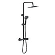 AICA SANITAIRE - AICA colonne de douche thermostatique avec douchette 3 jets, douche de tête 20 x 20 cm, ensemble de douche en acier inoxydable - vignette
