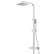 AICA SANITAIRE - AICA colonne de douche carrée élégante chromée avec douchette thermostatique  réglable en hauteur - vignette