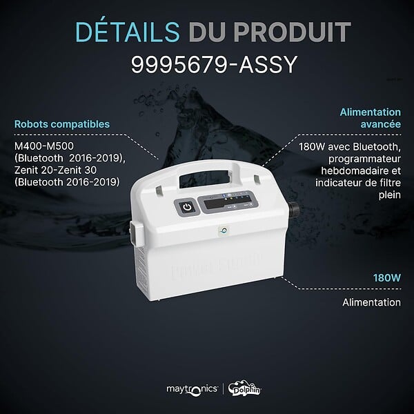 DOLPHIN - Alimentation Dyn Wt + Bluetooth Pour Robot Dolphin (voir Liste) - 9995679-ASSY - large