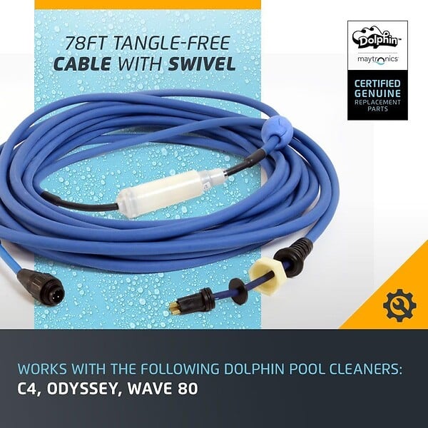 DOLPHIN - Cable D'alimentation Avec Swivel Diy 24m Dyn 2010 Pour Robot Dolphin Wave 80 Et Prox1 - 9995871-DIY - large