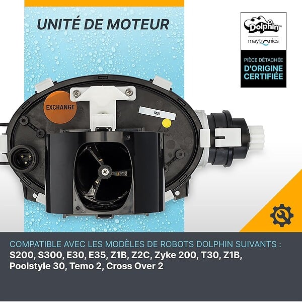 DOLPHIN - moteur pour robot dolphin s200, s300, e30 etc... voir liste - 9995387-assy - large