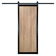SKYLAB - lot de porte Univers noir et deepline wood naturel 83 cm - vignette