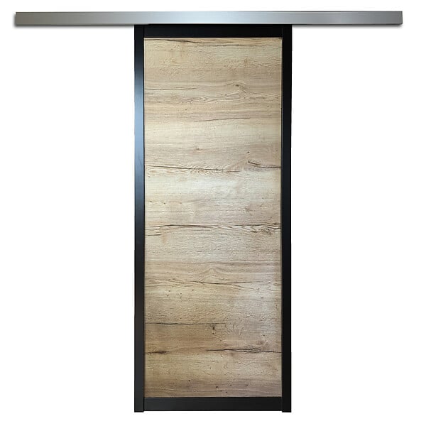 SKYLAB - lot de porte Univers noir et chêne 83 cm - large