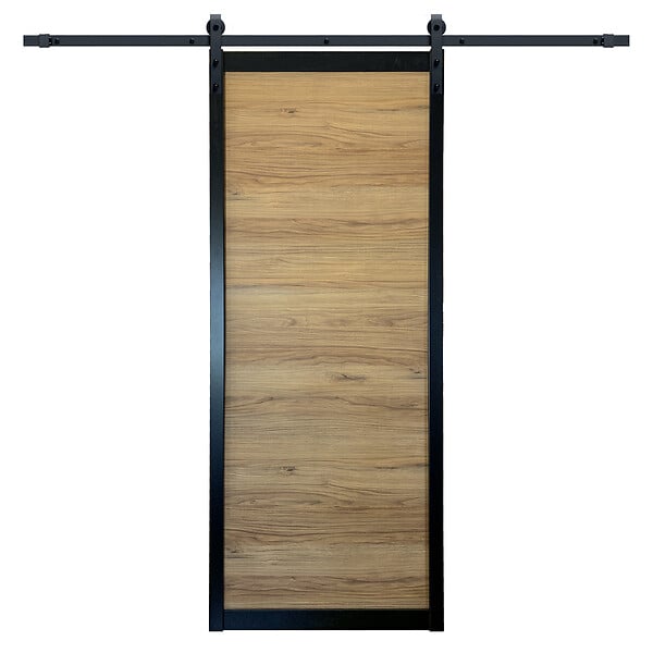 SKYLAB - lot de porte Univers noir et chêne warmia 83 cm - large