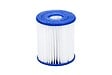BESTWAY - Lot de 2 cartouches filtrantes Type 1 - Blanc - Diam.8xH.9cm - vignette
