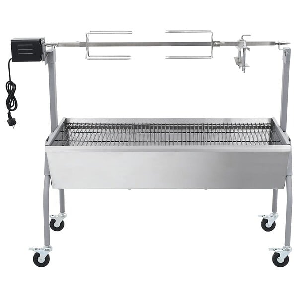 VIDAXL - vidaXL Rôtissoire pour barbecue électrique Acier inoxydable - large