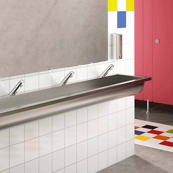 DELABIE - Robinet de lavabo Temposoft Mix 2 Delabie - Temporisé - Laiton massif - large