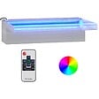 VIDAXL - vidaXL Déversoir pour cascade avec LED RVB Inox 30 cm - vignette
