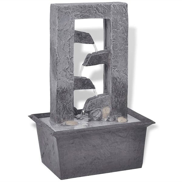 VIDAXL - vidaXL Fontaine d'intérieur avec lumière LED Poly-résine - large