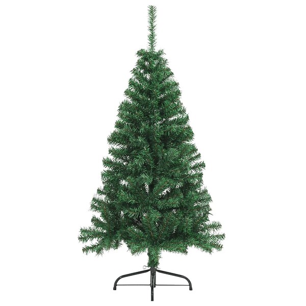 VIDAXL - vidaXL Sapin de Noël artificiel moitié avec support vert 120 cm PVC - large