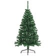 VIDAXL - vidaXL Sapin de Noël artificiel moitié avec support vert 120 cm PVC - vignette