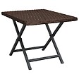 VIDAXL - vidaXL Table pliable marron 45x35x32 cm résine tressée - vignette