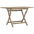 VIDAXL - vidaXL Table de jardin pliante gris 120x70x75 cm bois de teck solide - vignette