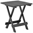 VIDAXL - vidaXL Table pliable de jardin anthracite 45x43x50 cm plastique - vignette