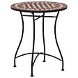 VIDAXL - vidaXL Table de bistro mosaïque Marron 60 cm Céramique - vignette