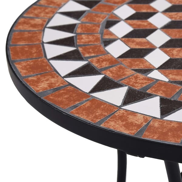 VIDAXL - vidaXL Table de bistro mosaïque Marron 60 cm Céramique - large