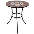 VIDAXL - vidaXL Table de bistro Terre cuite et blanc 60 cm Mosaïque - vignette