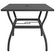 VIDAXL - vidaXL Table de jardin Anthracite 81,5x81,5x72 cm Acier - vignette