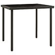 VIDAXL - vidaXL Table à dîner d'extérieur Anthracite 80x80x72 cm Verre et acier - vignette