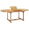 VIDAXL - vidaXL Table de jardin extensible 150-200x100x75 cm Teck solide - vignette