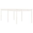 VIDAXL - vidaXL Table de jardin blanc 203,5x100x76 cm bois massif de pin - vignette