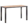 VIDAXL - vidaXL Table de jardin Anthracite et marron 123x60x74 cm Bois d'acacia - vignette