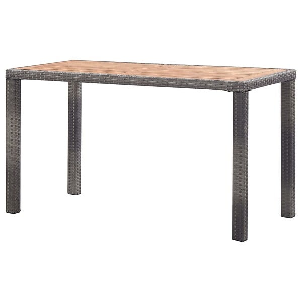 VIDAXL - vidaXL Table de jardin Anthracite et marron 123x60x74 cm Bois d'acacia - large