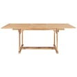 VIDAXL - vidaXL Table de jardin extensible 150-200x100x75 cm Teck solide - vignette