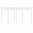 VIDAXL - vidaXL Table de jardin blanc 159,5x82,5x76 cm bois massif de pin - vignette
