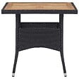 VIDAXL - vidaXL Table d'extérieur Noir Résine tressée et bois d'acacia solide - vignette