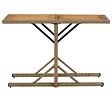 VIDAXL - vidaXL Table de jardin Beige Bois massif d'acacia et poly rotin - vignette