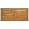 VIDAXL - vidaXL Table de jardin Beige Bois massif d'acacia et poly rotin - vignette