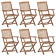 VIDAXL - vidaXL Chaises pliables de jardin 6 pcs Bois d'acacia solide - vignette