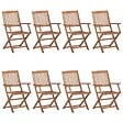 VIDAXL - vidaXL Chaises pliables d'extérieur lot de 8 Bois d'acacia solide - vignette