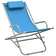 VIDAXL - vidaXL Chaises à bascule lot de 2 Acier Bleu - vignette