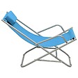VIDAXL - vidaXL Chaises à bascule lot de 2 Acier Bleu - vignette