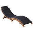 VIDAXL - vidaXL Chaises longues et coussins 2 pcs Gris foncé Bois massif acacia - vignette