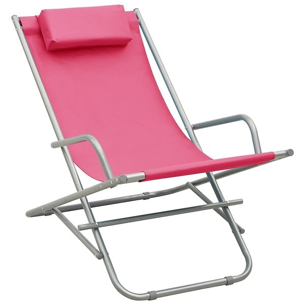 VIDAXL - vidaXL Chaises à bascule lot de 2 Acier Rose - large